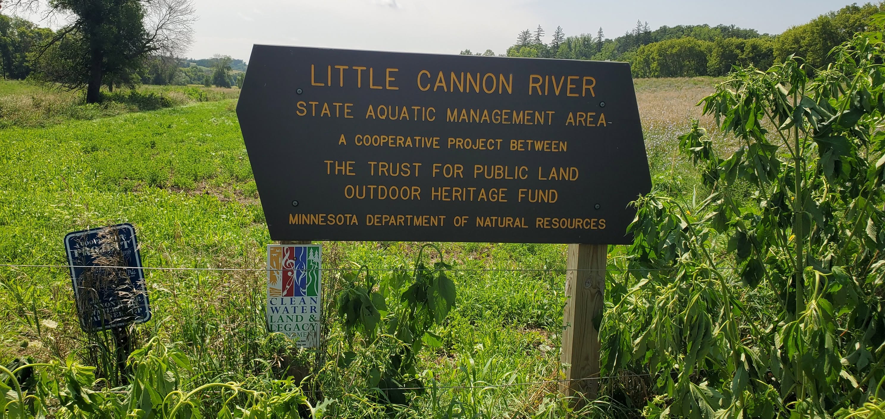 Signage at Little Cannon River AMA.
