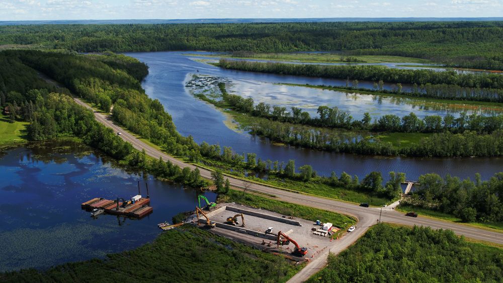 Aerial view of the St. Louis River estuary.