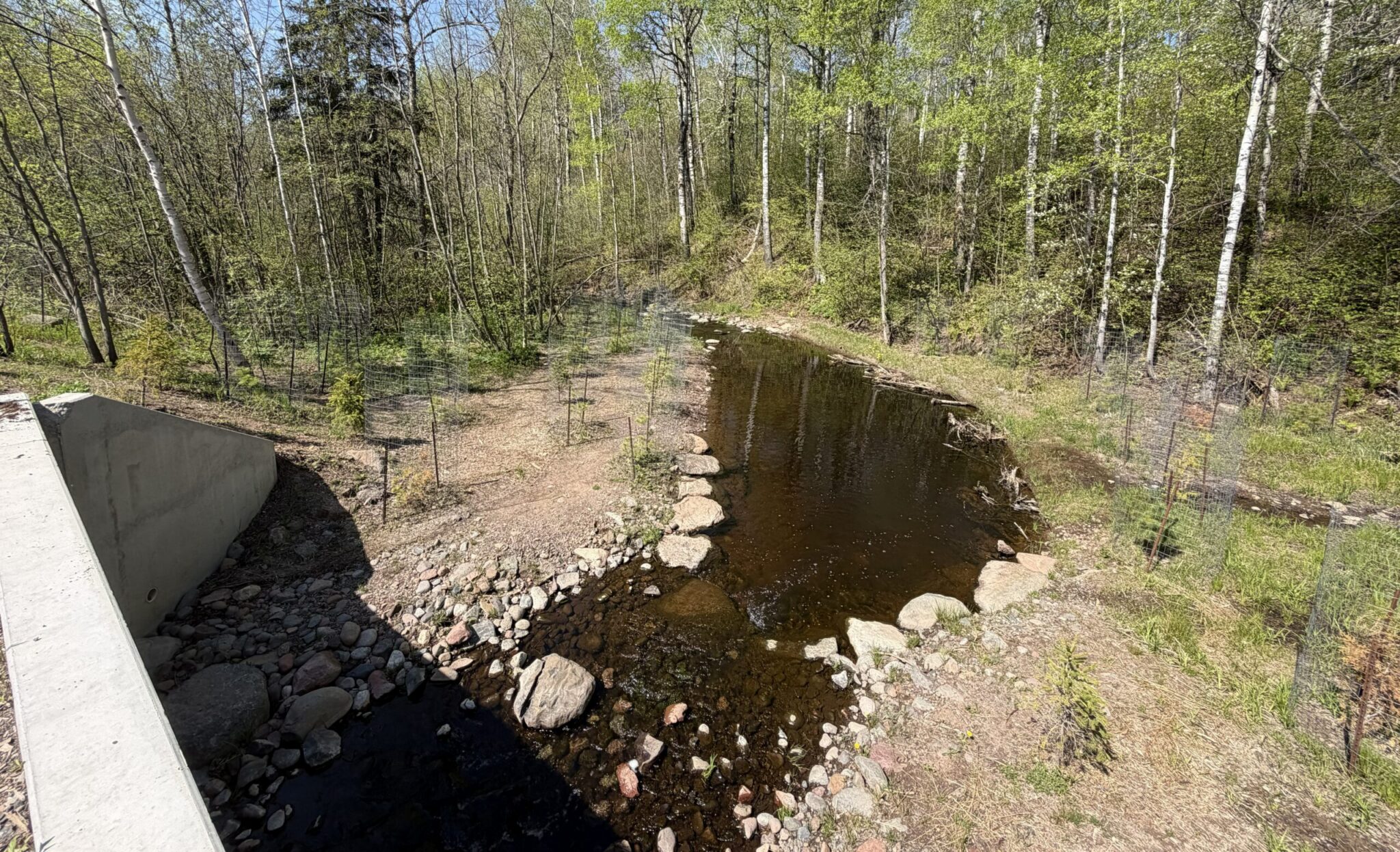 Restored fish passage and stream habitat.