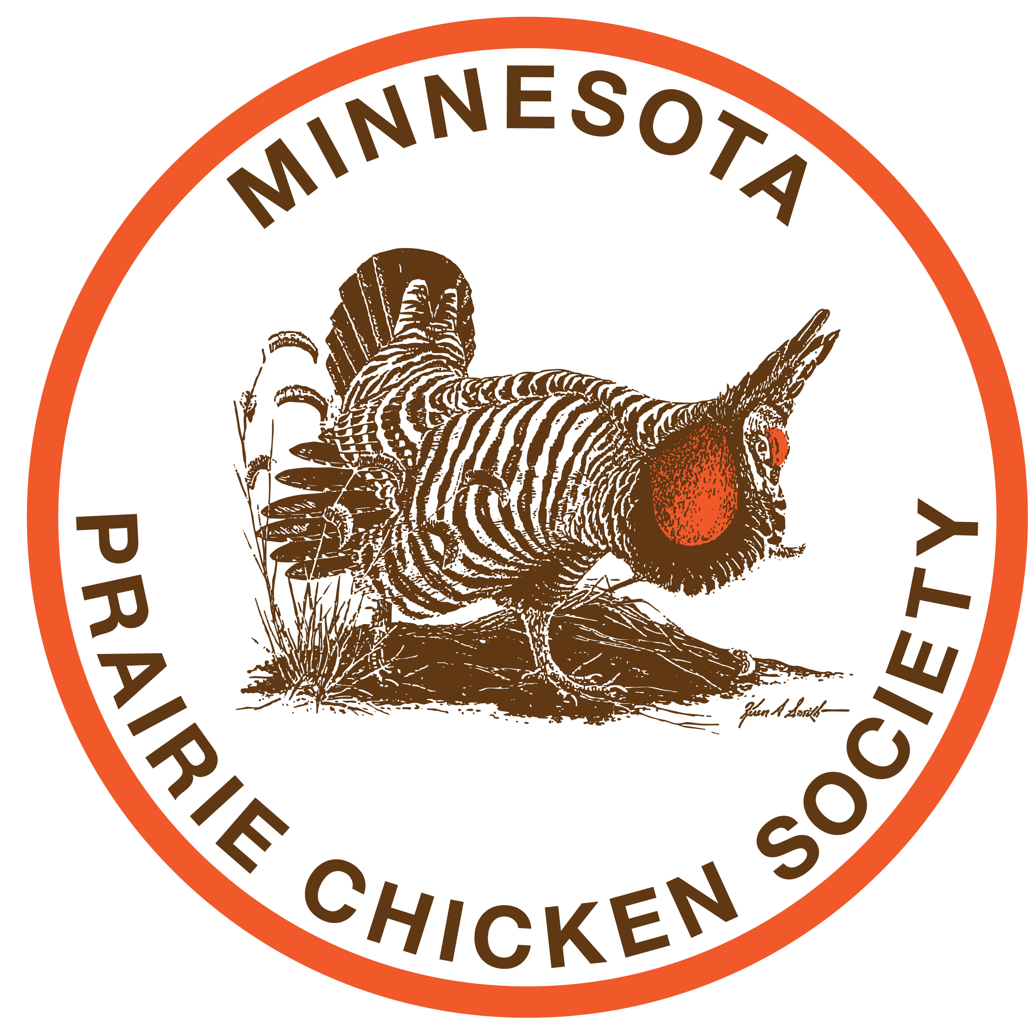 Minnesota Prairie Chicken Society logo.